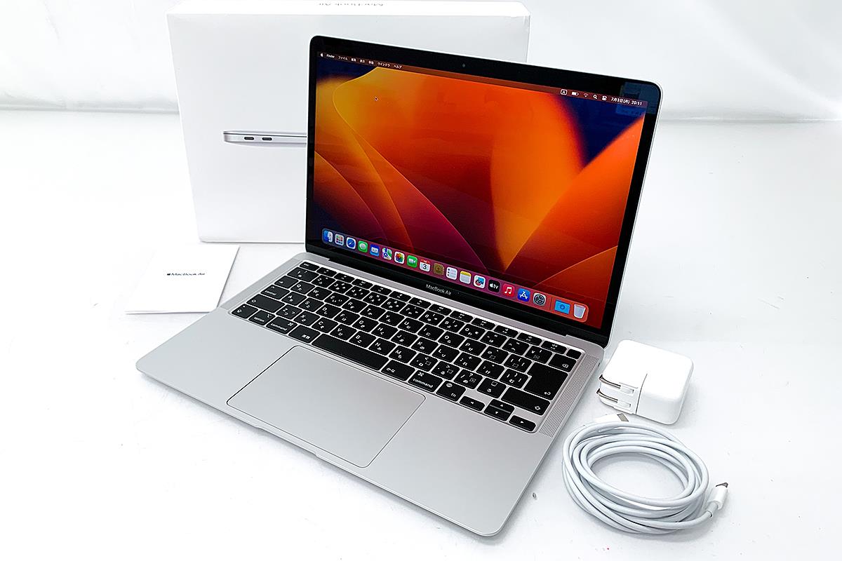 MacBook Air 13.3インチ MGN93JA シルバー M1チップ 8C CPU・7C GPU ...