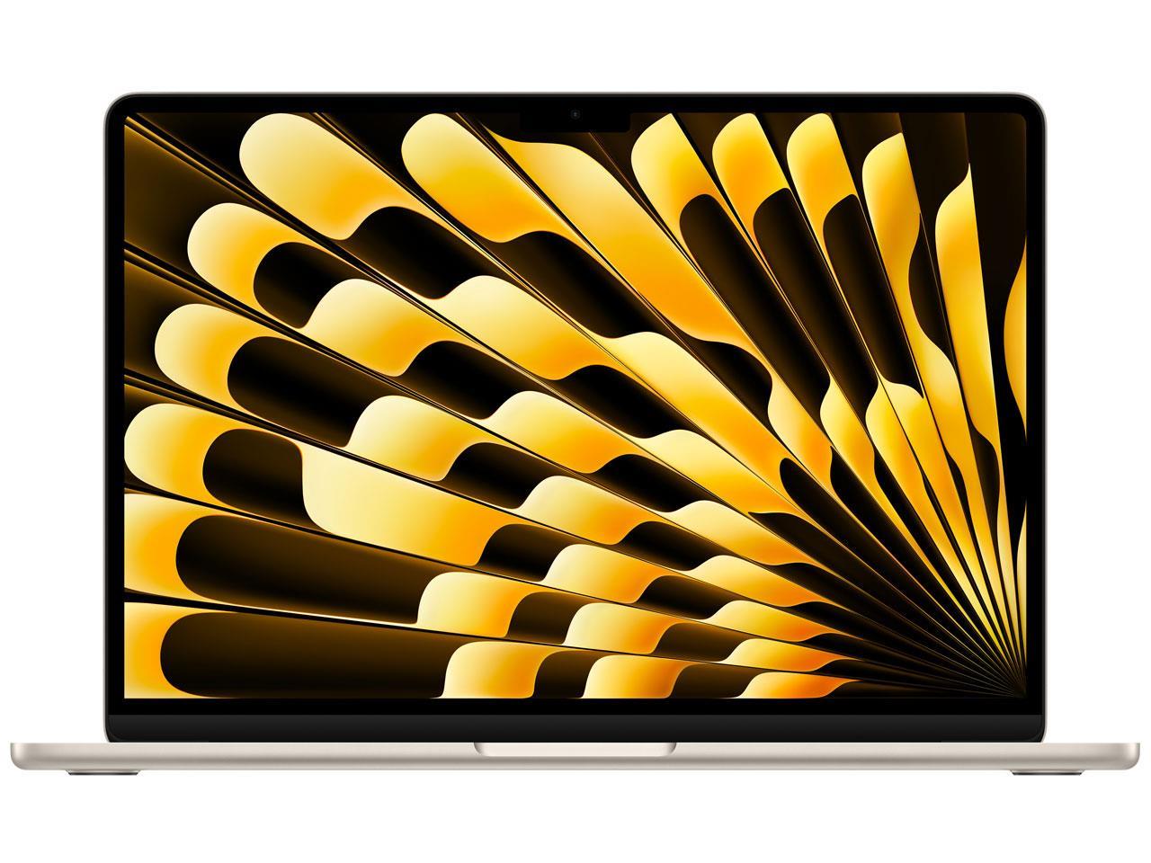 MacBook Air Liquid Retinaディスプレイ 13.6 MC8J4J/A スターライト Apple M3チップ メモリ：16GB  SSD：256GB | アップル | ノートパソコン-アキバ流通